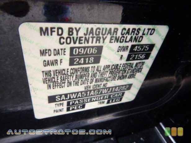 2007 Jaguar X-Type 3.0 3.0 Liter DOHC 24-Valve VVT V6 5 Speed Automatic