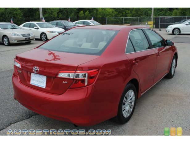 2012 Toyota Camry LE 2.5 Liter DOHC 16-Valve Dual VVT-i 4 Cylinder 6 Speed ECT-i Automatic