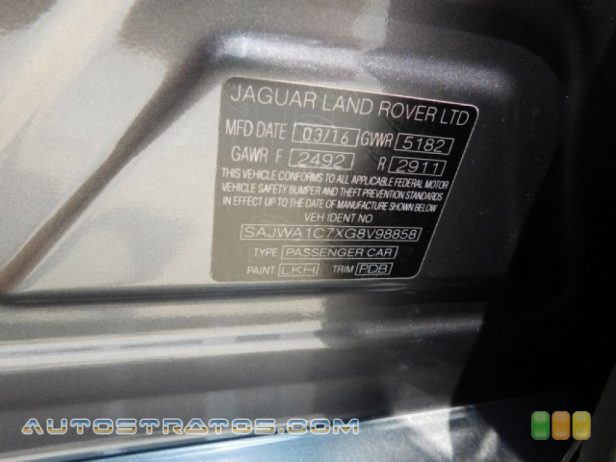 2016 Jaguar XJ 3.0 3.0 Liter GDI Supercharged DOHC 24-Valve V6 8 Speed Automatic