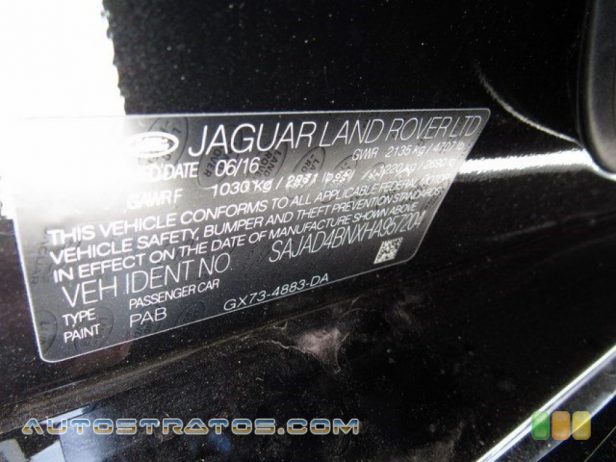 2017 Jaguar XE 20d Premium 2.0 Liter Turbocharged Diesel DOHC 16-Valve 4 Cylinder 8 Speed Automatic
