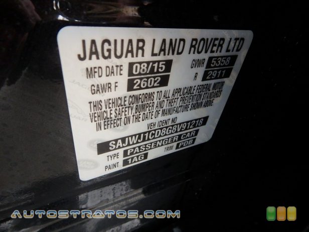2016 Jaguar XJ 3.0 AWD 3.0 Liter GDI Supercharged DOHC 24-Valve V6 8 Speed Automatic