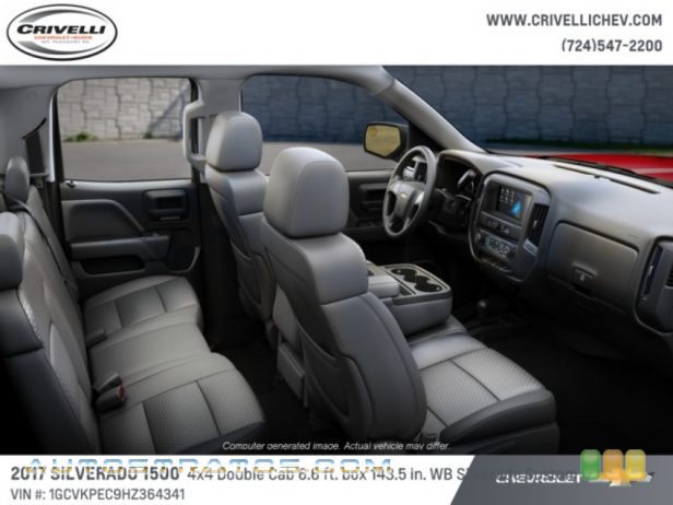 2017 Chevrolet Silverado 1500 Custom Double Cab 4x4 5.3 Liter DI OHV 16-Valve VVT EcoTech3 V8 6 Speed Automatic