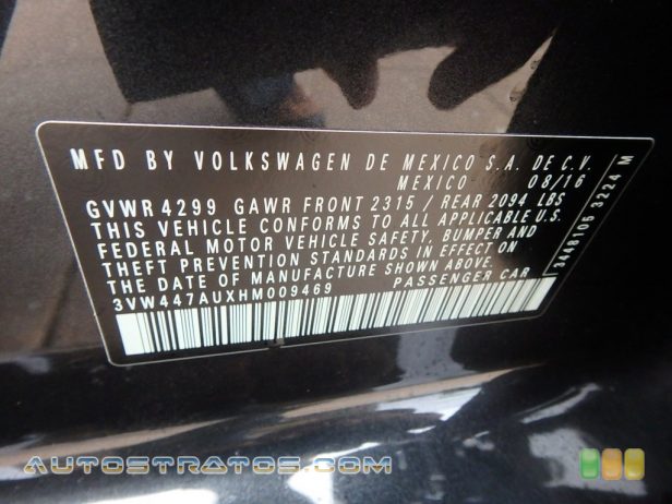 2017 Volkswagen Golf GTI 4-Door 2.0T Autobahn 2.0 Liter FSI Turbocharged DOHC 16-Valve VVT 4 Cylinder 6 Speed DSG Automatic