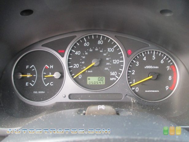 2003 Subaru Impreza WRX Sedan 2.0 Liter Turbocharged Liter DOHC 16-Valve Flat 4 Cylinder 5 Speed Manual