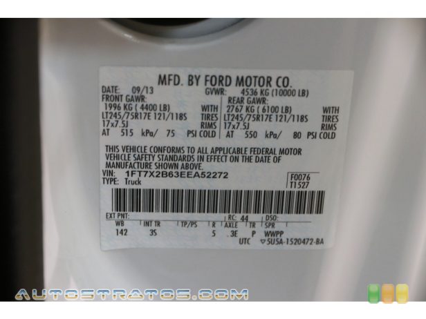 2014 Ford F250 Super Duty XLT SuperCab 4x4 6.2 Liter Flex-Fuel SOHC 16-Valve VVT V8 TorqShift 6 Speed SelectShift Automatic