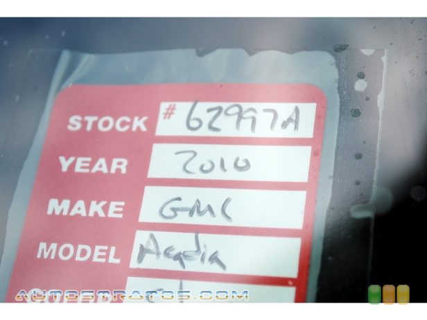 2010 GMC Acadia SL 3.6 Liter GDI DOHC 24-Valve VVT V6 6 Speed Automatic