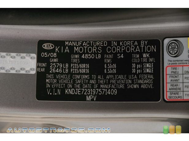 2009 Kia Sportage LX V6 4x4 2.7 Liter DOHC 24-Valve V6 4 Speed Sportmatic Automatic