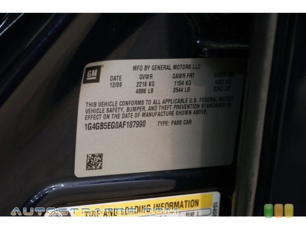 2010 Buick LaCrosse CX 3.0 Liter SIDI DOHC 24-Valve VVT V6 6 Speed Automatic