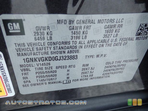 2016 Chevrolet Traverse LT AWD 3.6 Liter DI DOHC 24-Valve VVT V6 6 Speed Automatic