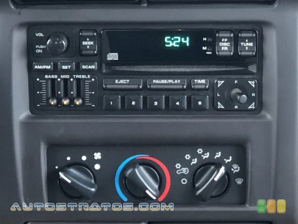 2002 Jeep Wrangler Sahara 4x4 4.0 Liter OHV 12-Valve Inline 6 Cylinder 5 Speed Manual