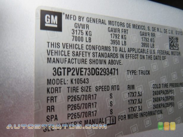 2013 GMC Sierra 1500 SLE Crew Cab 4x4 5.3 Liter Flex-Fuel OHV 16-Valve VVT Vortec V8 6 Speed Automatic