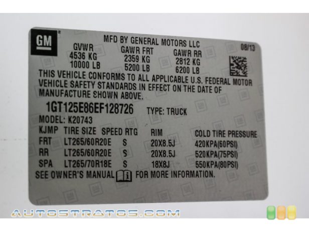 2014 GMC Sierra 2500HD Denali Crew Cab 4x4 6.6 Liter B20 OHV 32-Valve VVT DuraMax Turbo-Diesel V8 6 Speed Automatic