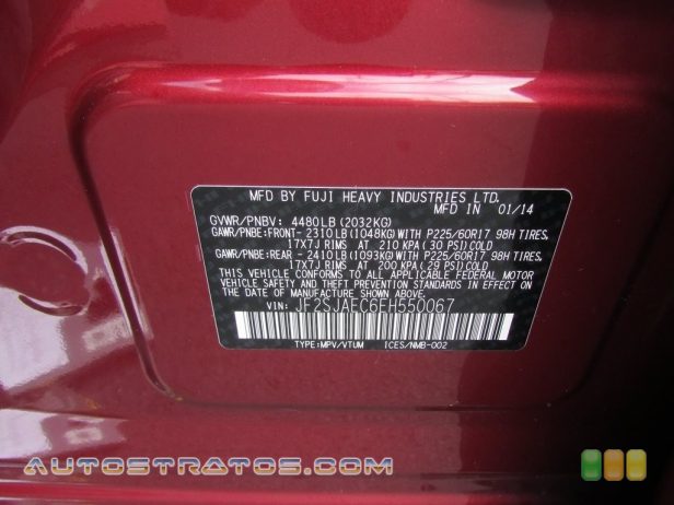 2014 Subaru Forester 2.5i Premium 2.5 Liter DOHC 16-Valve VVT Flat 4 Cylinder Lineartronic CVT Automatic