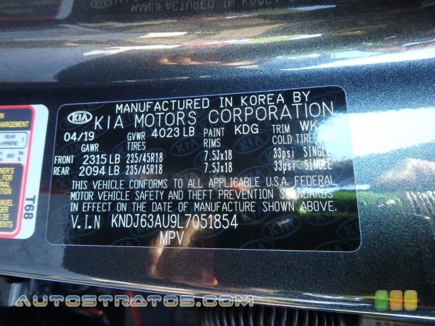 2020 Kia Soul GT-Line 2.0 Liter DOHC 16-Valve CVVT 4 Cylinder IVT Automatic