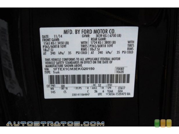 2014 Ford F150 STX SuperCab 3.7 Liter Flex-Fuel DOHC 24-Valve Ti-VCT V6 6 Speed Automatic