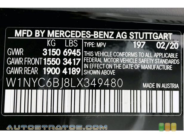 2020 Mercedes-Benz G 550 4.0 Liter DI biturbo DOHC 32-Valve VVT V8 9 Speed Automatic