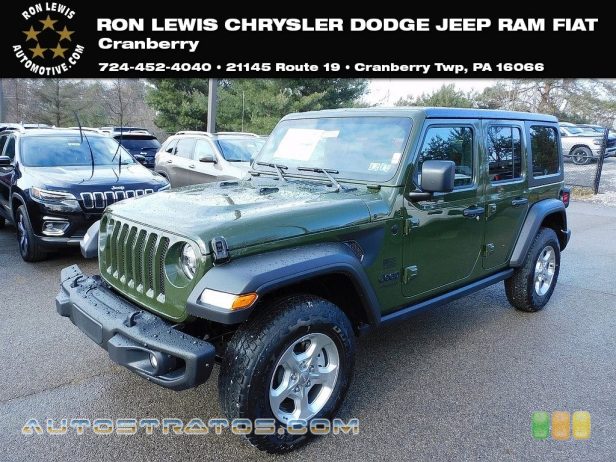 2021 Jeep Wrangler Unlimited Freedom Edition 4x4 2.0 Liter Turbocharged DOHC 16-Valve VVT 4 Cylinder 8 Speed Automatic