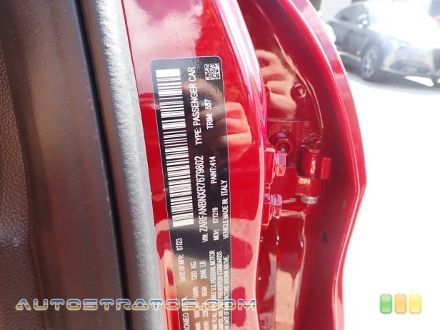 2024 Alfa Romeo Giulia Veloce AWD 2.0 Liter Turbocharged SOHC 16-Valve VVT 4 Cylinder 8 Speed Automatic