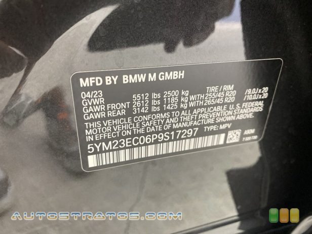 2023 BMW X4 M  3.0 Liter M TwinPower Turbocharged DOHC 24-Valve Inline 6 Cylind 8 Speed Automatic