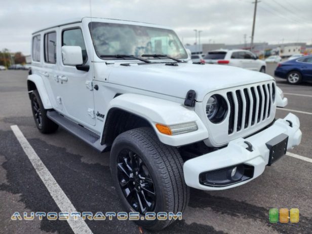 2022 Jeep Wrangler Unlimited High Altitude 4x4 2.0 Liter Turbocharged DOHC 16-Valve VVT 4 Cylinder 8 Speed Automatic