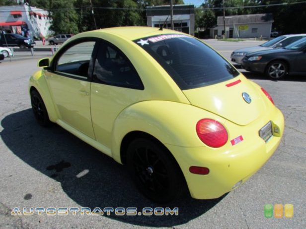 2000 Volkswagen New Beetle GL Coupe 2.0 Liter SOHC 8-Valve 4 Cylinder 4 Speed Automatic