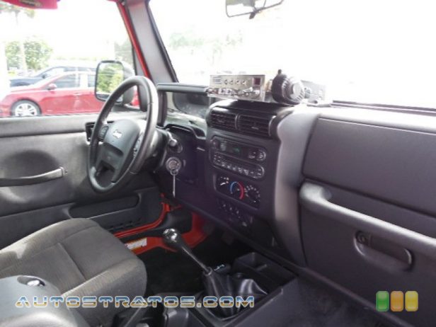 2005 Jeep Wrangler X 4x4 4.0 Liter OHV 12-Valve Inline 6 Cylinder 6 Speed Manual