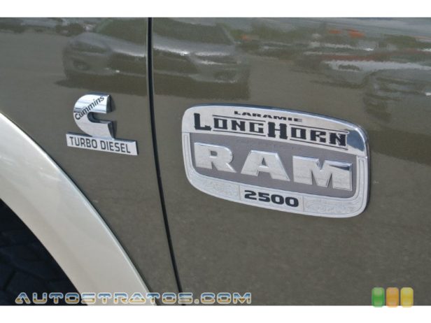 2011 Dodge Ram 2500 HD Laramie Longhorn Mega Cab 4x4 6.7 Liter OHV 24-Valve Cummins VGT Turbo-Diesel Inline 6 Cylinde 6 Speed Automatic