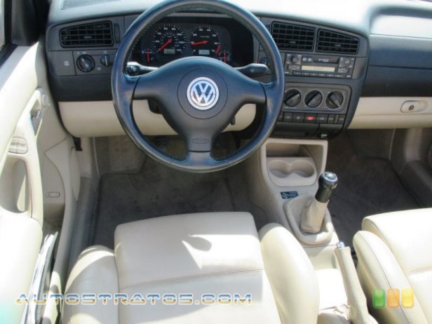 2001 Volkswagen Cabrio GLX 2.0 Liter SOHC 8-Valve 4 Cylinder 5 Speed Manual