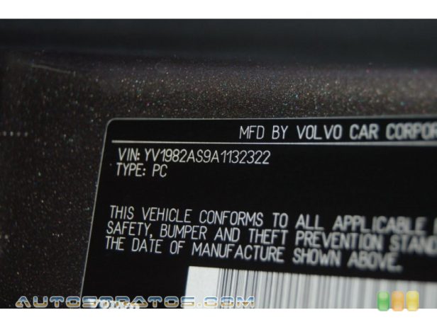 2010 Volvo S80 3.2 3.2 Liter DOHC 24-Valve VVT Inline 6 Cylinder 6 Speed Geartronic Automatic