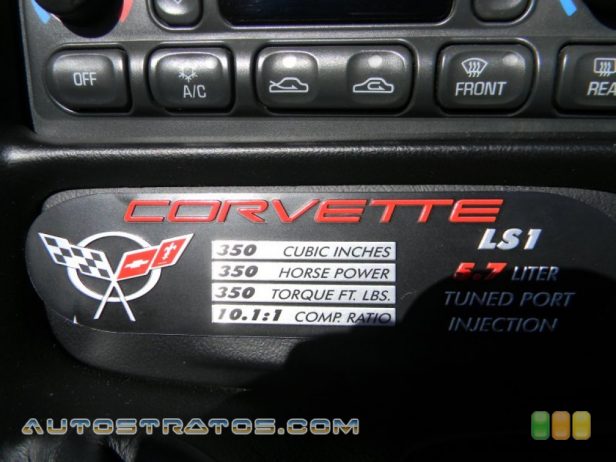 2002 Chevrolet Corvette Convertible 5.7 Liter OHV 16 Valve LS1 V8 6 Speed Manual