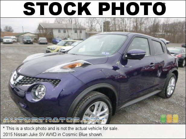 Stock photo for this 2015 Nissan Juke SV AWD 1.6 Liter DIG Turbocharged DOHC 16-Valve CVTCS 4 Cylinder Xtronic CVT Automatic