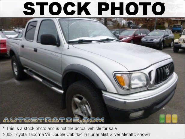 Stock photo for this 2003 Toyota Tacoma V6 Double Cab 4x4 3.4 Liter DOHC 24-Valve V6 4 Speed Automatic