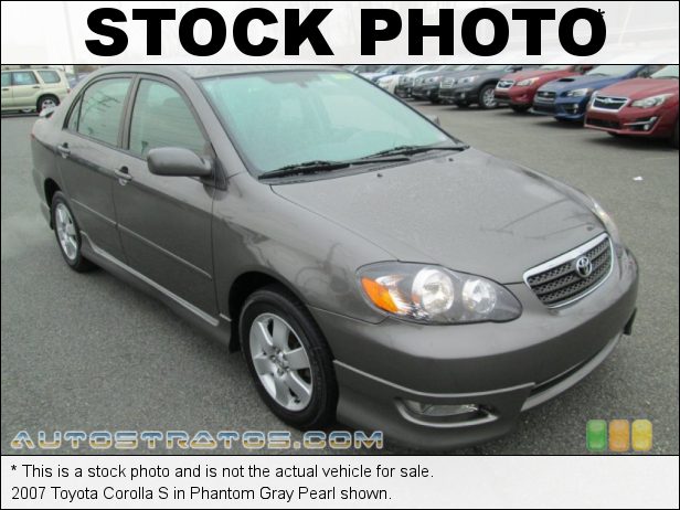 Stock photo for this 2007 Toyota Corolla S 1.8L DOHC 16V VVT-i 4 Cylinder 4 Speed Automatic