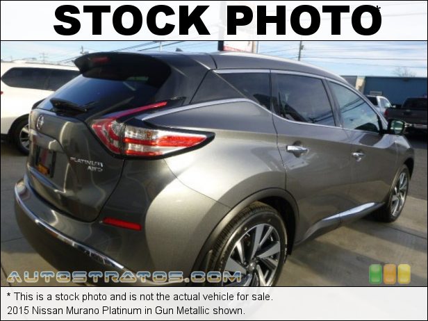 Stock photo for this 2015 Nissan Murano Platinum 3.5 Liter DOHC 24-Valve V6 Xtronic CVT Automatic