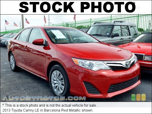 Stock photo for this 2013 Toyota Camry XLE 2.5 Liter DOHC 16-Valve Dual VVT-i 4 Cylinder 6 Speed ECT-i Automatic