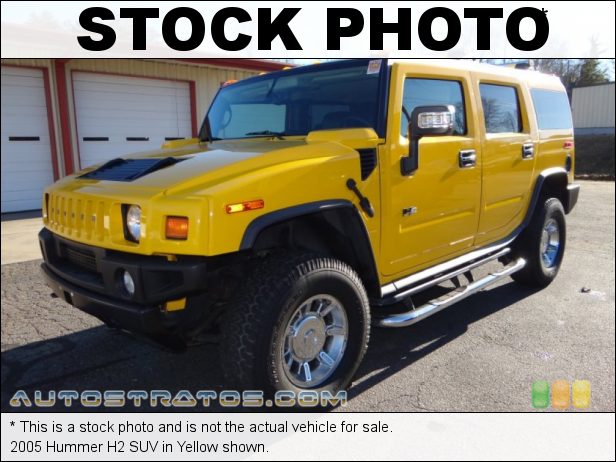 Stock photo for this 2005 Hummer H2 SUV 6.0 Liter OHV 16-Valve V8 4 Speed Automatic
