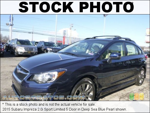 Stock photo for this 2015 Subaru Impreza 2.0i Sport Limited 5 Door 2.0 Liter DOHC 16-Valve VVT Horizontally Opposed 4 Cylinder Lineartronic CVT Automatic