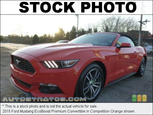 Stock photo for this 2015 Ford Mustang EcoBoost Premium Convertible 2.3 Liter GTDI Turbocharged DOHC 16-Valve EcoBoost 4 Cylinder 6 Speed SelectShift Automatic