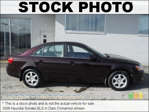 Stock photo for this 2006 Hyundai Sonata GLS 2.4 Liter DOHC 16V VVT 4 Cylinder 4 Speed Shiftronic Automatic
