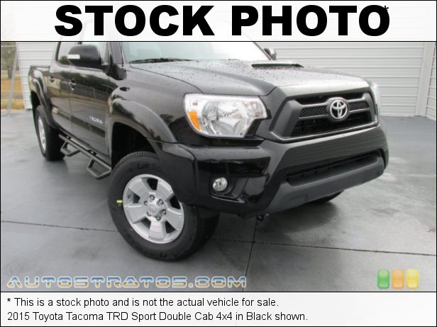 Stock photo for this 2015 Toyota Tacoma Double Cab 4x4 4.0 Liter DOHC 24-Valve VVT-i V6 5 Speed Automatic