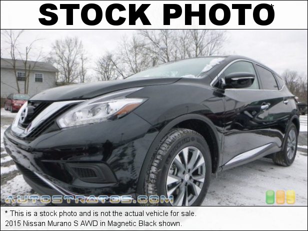 Stock photo for this 2015 Nissan Murano S AWD 3.5 Liter DOHC 24-Valve V6 Xtronic CVT Automatic