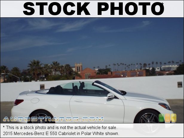 Stock photo for this 2015 Mercedes-Benz E 550 Cabriolet 4.7 Liter DI biturbo DOHC 32-Valve VVT V8 7 Speed Automatic