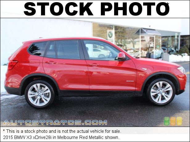 Stock photo for this 2015 BMW X3 xDrive28i 2.0 Liter TwinPower Turbocharged DI DOHC 16-Valve VVT 4 Cylinder 8 Speed STEPTRONIC Automatic