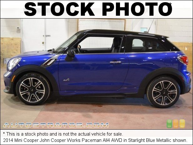 Stock photo for this 2014 Mini Cooper John Cooper Works Paceman All4 AWD 1.6 Liter Twin Scroll Turbocharged DI DOHC 16-Valve VVT 4 Cylind 6 Speed Automatic