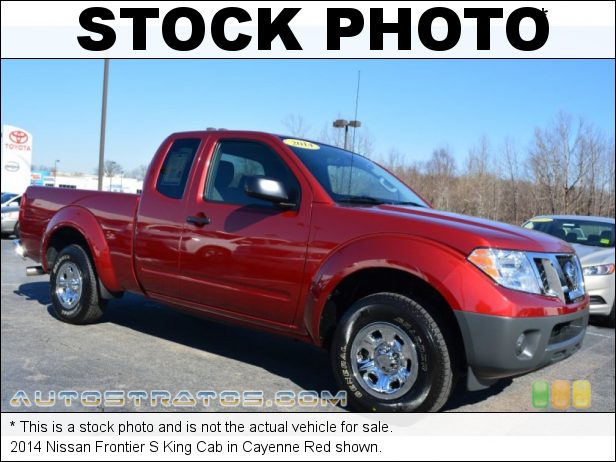 Stock photo for this 2014 Nissan Frontier S King Cab 2.5 Liter DOHC 16-Valve CVTCS 4 Cylinder 5 Speed Automatic