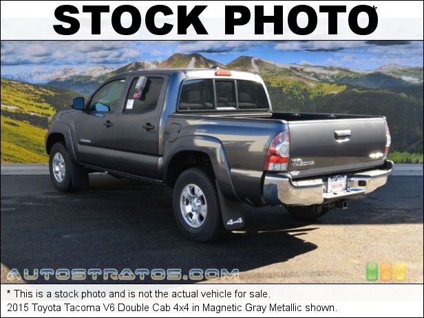 Stock photo for this 2015 Toyota Tacoma Double Cab 4x4 4.0 Liter DOHC 24-Valve VVT-i V6 5 Speed Automatic