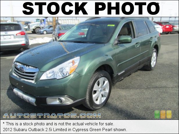 Stock photo for this 2012 Subaru Outback 2.5i Limited 2.5 Liter SOHC 16-Valve VVT Flat 4 Cylinder Lineartronic CVT Automatic