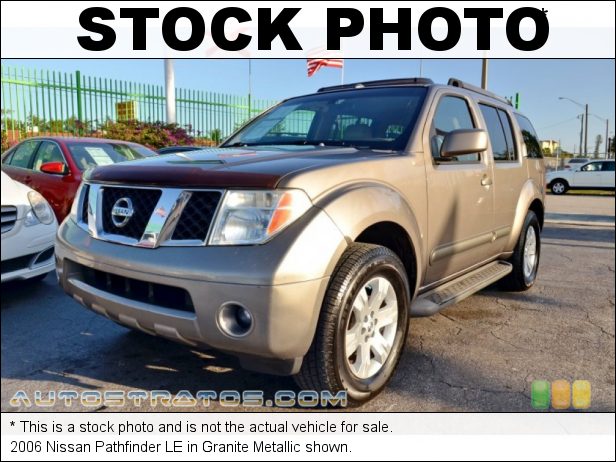 Stock photo for this 2006 Nissan Pathfinder S 4.0 Liter DOHC 24-Valve VVT V6 5 Speed Automatic
