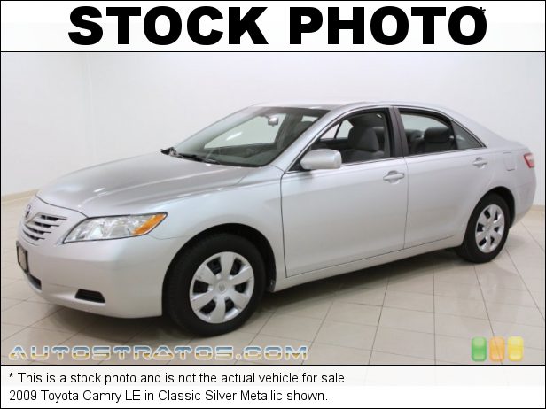 Stock photo for this 2009 Toyota Camry LE 2.4 Liter DOHC 16-Valve VVT-i 4 Cylinder 5 Speed Automatic