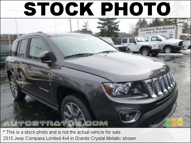 Stock photo for this 2015 Jeep Compass Limited 4x4 2.4 Liter DOHC 16-Valve Dual VVT 4 Cylinder 6 Speed Automatic